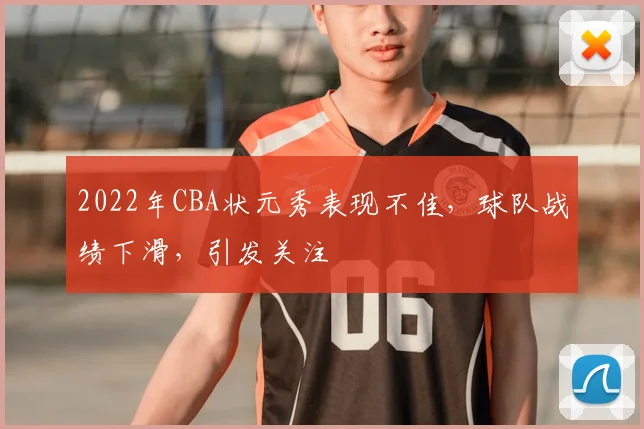 2022年CBA状元秀表现不佳，球队战绩下滑，引发关注