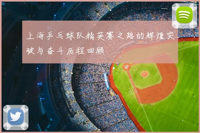 上海乒乓球队精英赛之路的辉煌突破与奋斗历程回顾