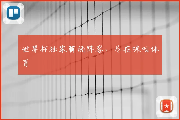 世界杯独家解说阵容，尽在咪咕体育